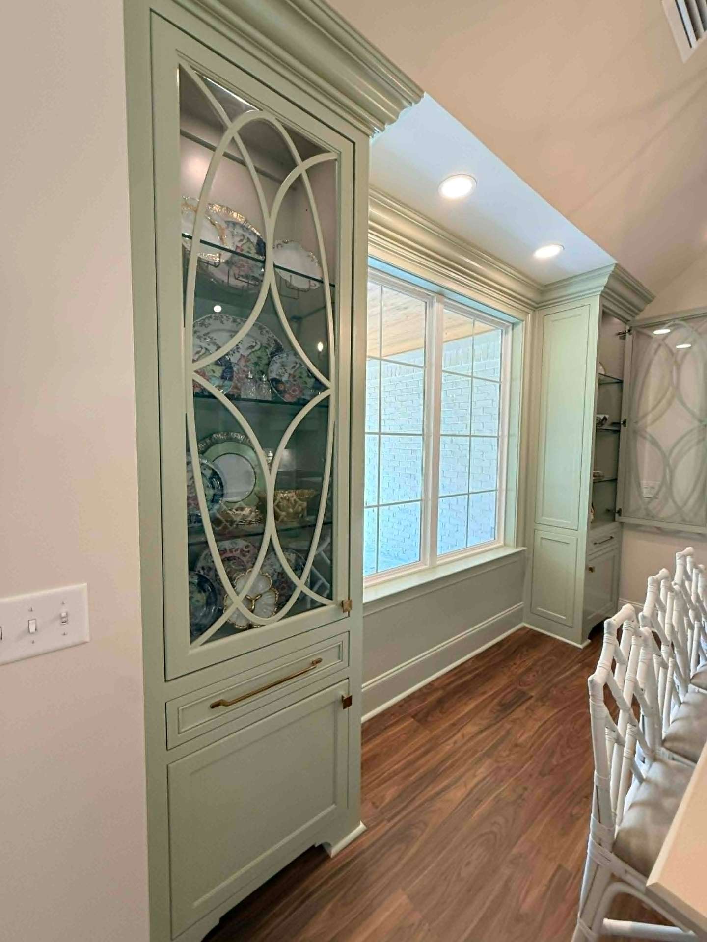 A handcrafted china cabinet